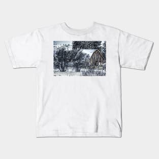 Winter Barn - Graphic 1 Kids T-Shirt